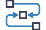 Wharton Icons Sourcing 01 (2) Flowchart with interconnected squares and arrows, representing a process or workflow diagram.